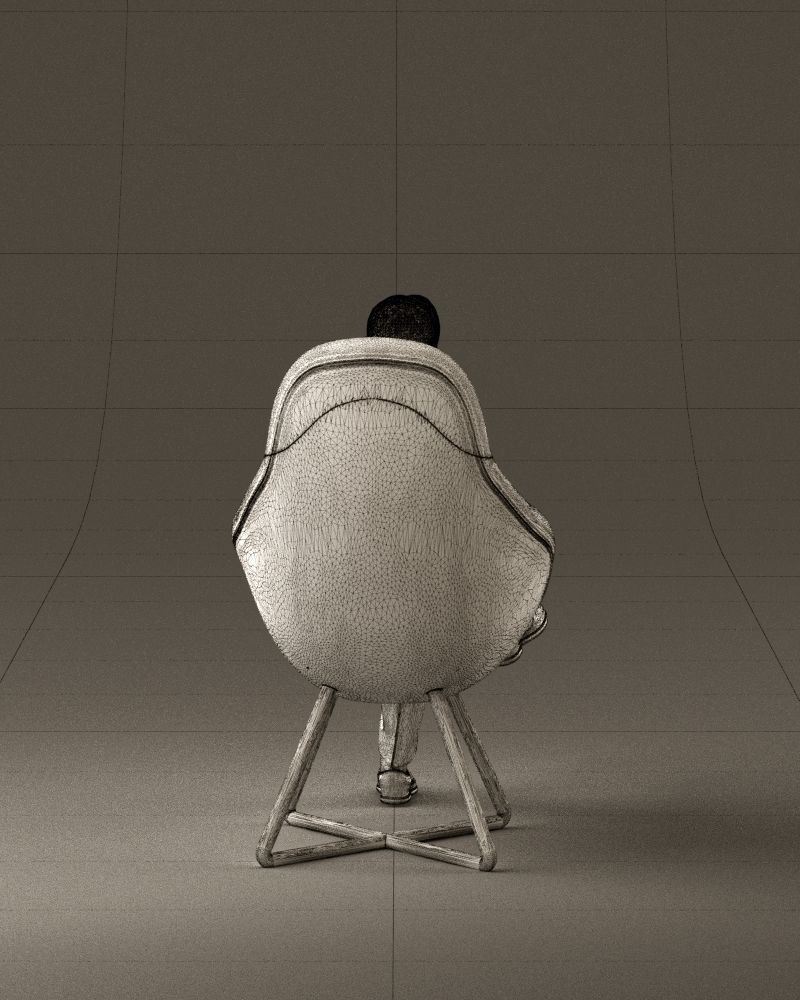 001058 man in suit seat in armchair 3D Print Ready 3D print model_30