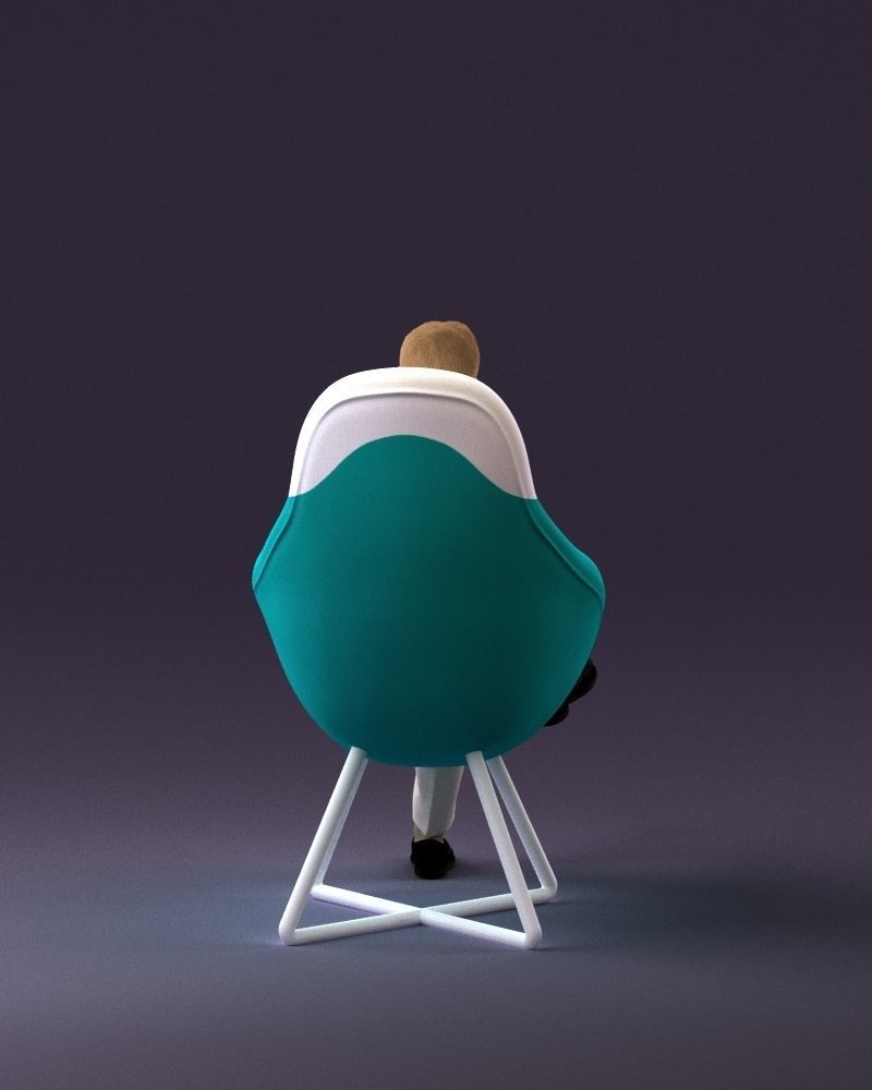 001058 man in suit seat in armchair 3D Print Ready 3D print model_18