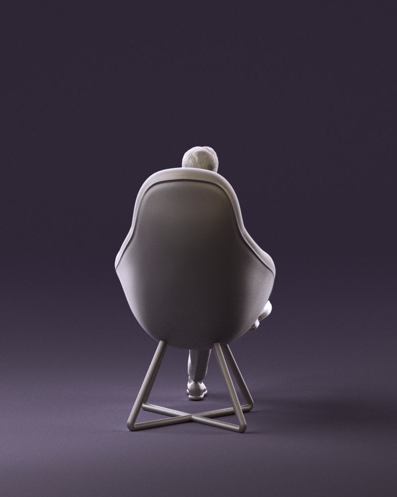 001058 man in suit seat in armchair 3D Print Ready 3D print model_6