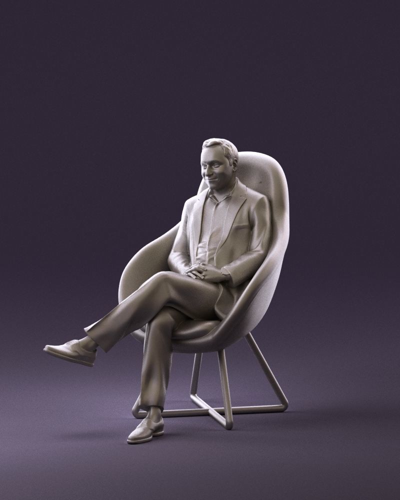 001058 man in suit seat in armchair 3D Print Ready 3D print model_10