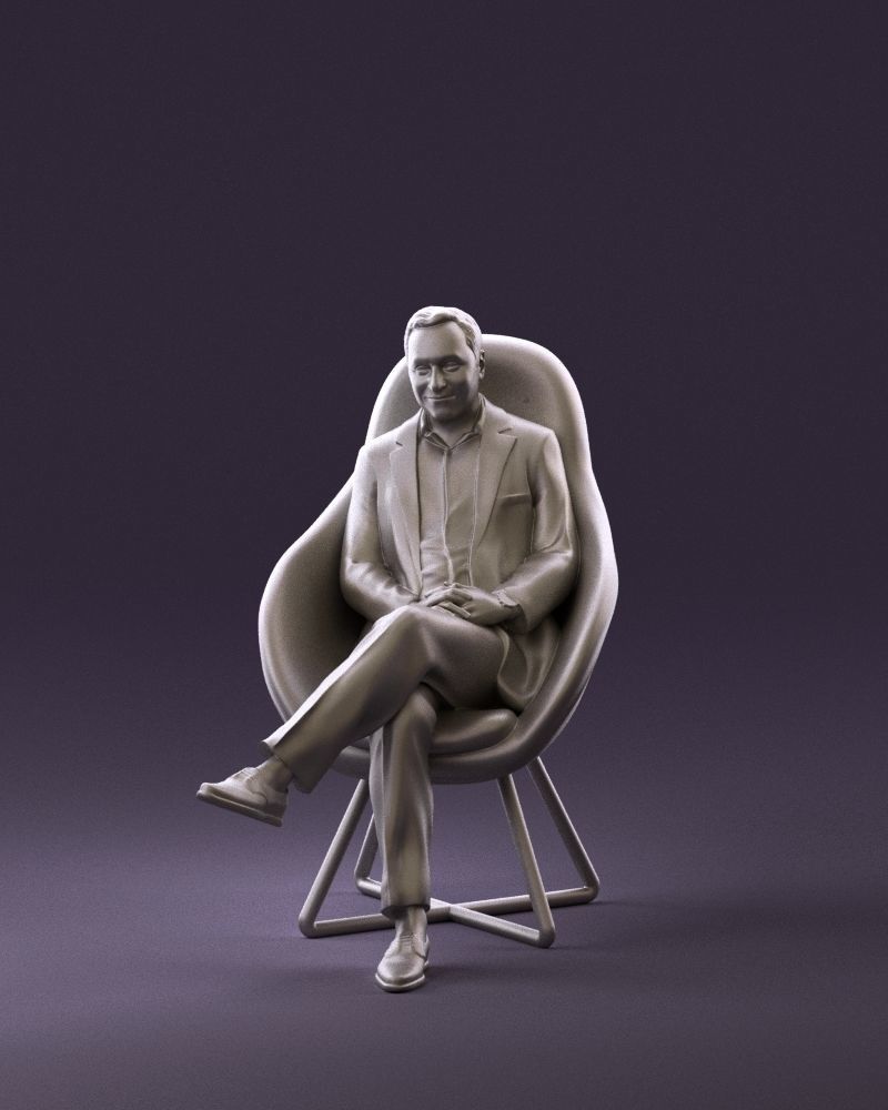 001058 man in suit seat in armchair 3D Print Ready 3D print model_11
