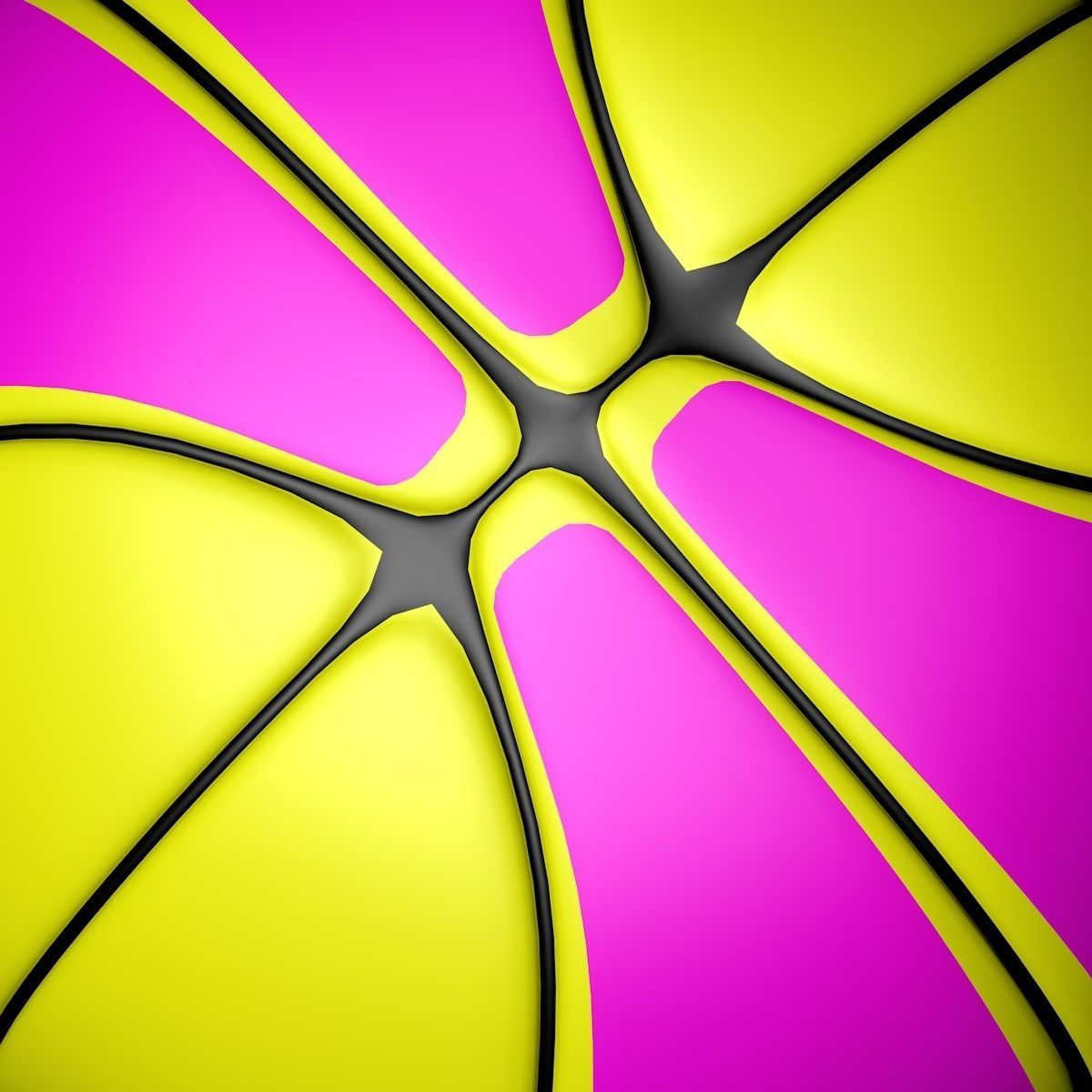 Basketball Pink n Yellow 3D model_4