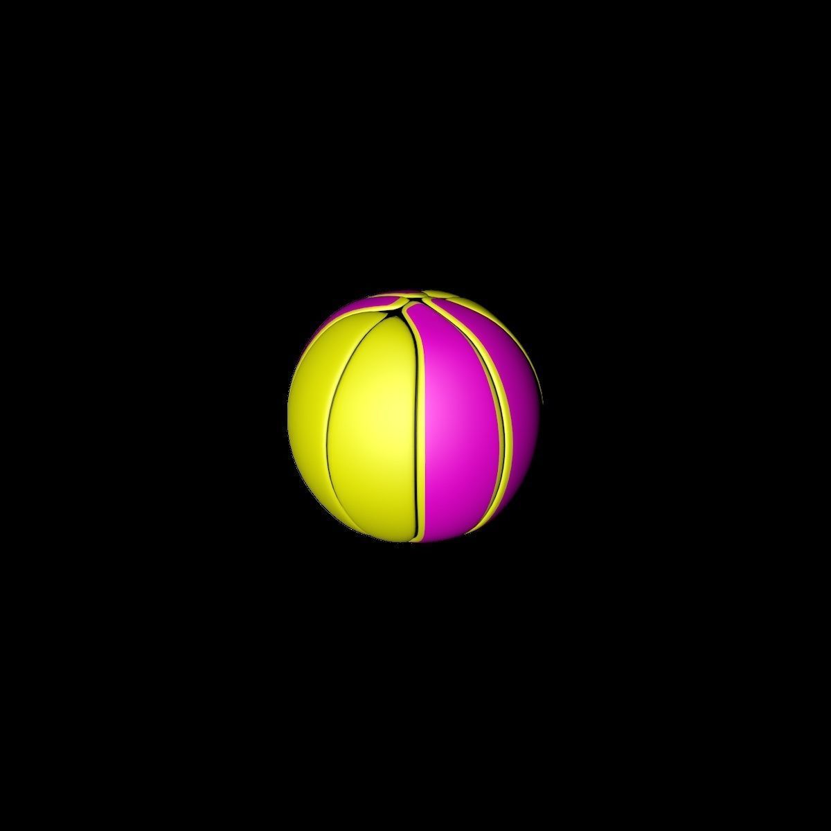 Basketball Pink n Yellow 3D model_8