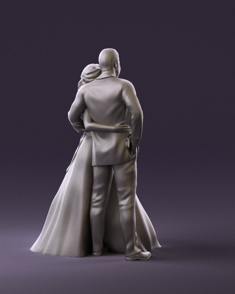 001062 wedding blonde woman man in blue 3D Print Ready 3D print model_5