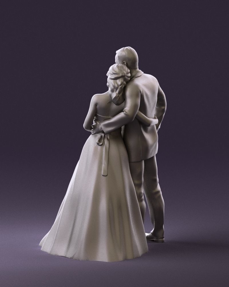 001062 wedding blonde woman man in blue 3D Print Ready 3D print model_7