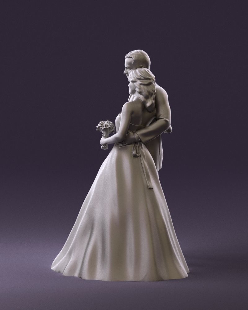 001062 wedding blonde woman man in blue 3D Print Ready 3D print model_8