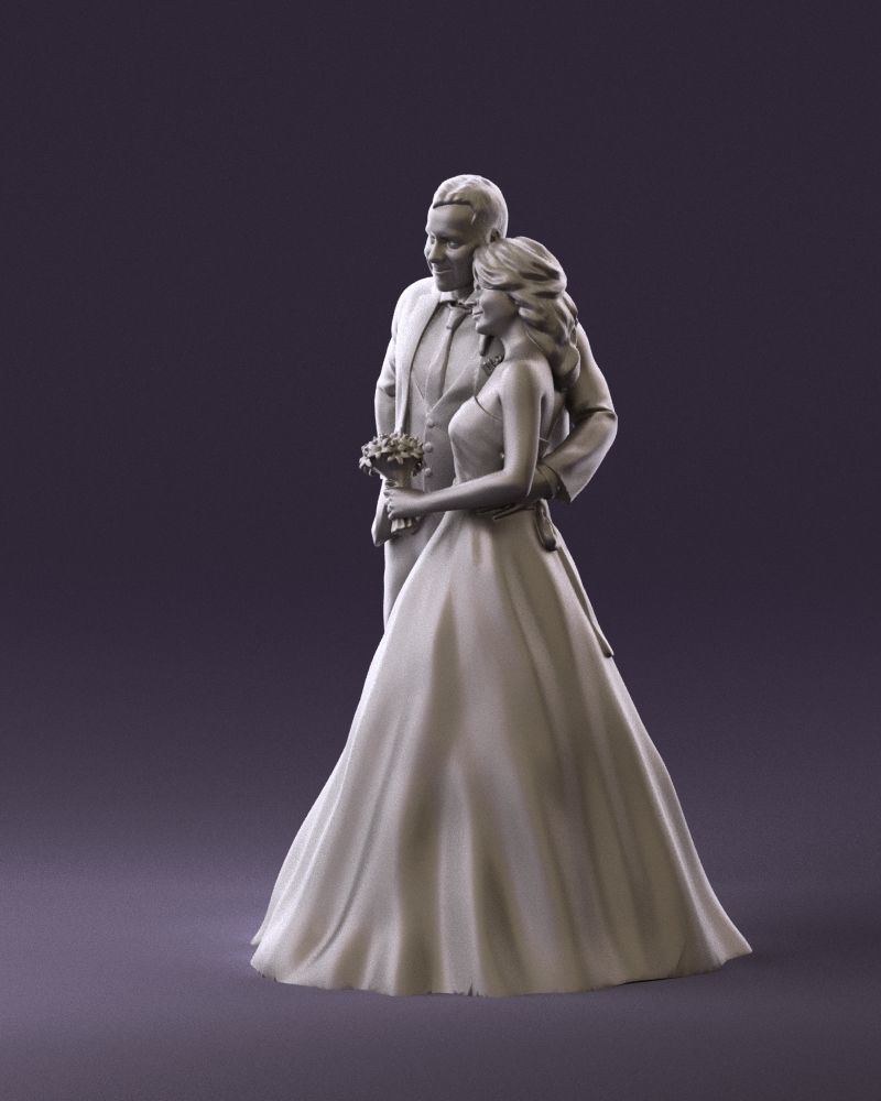 001062 wedding blonde woman man in blue 3D Print Ready 3D print model_9