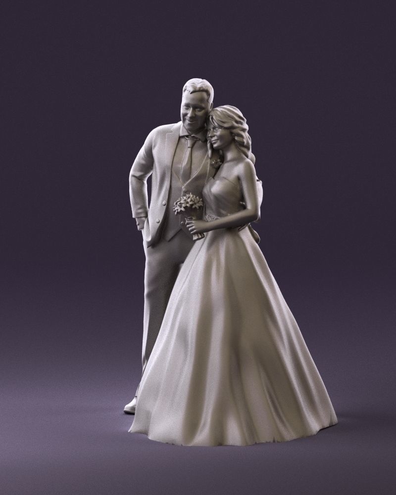 001062 wedding blonde woman man in blue 3D Print Ready 3D print model_10
