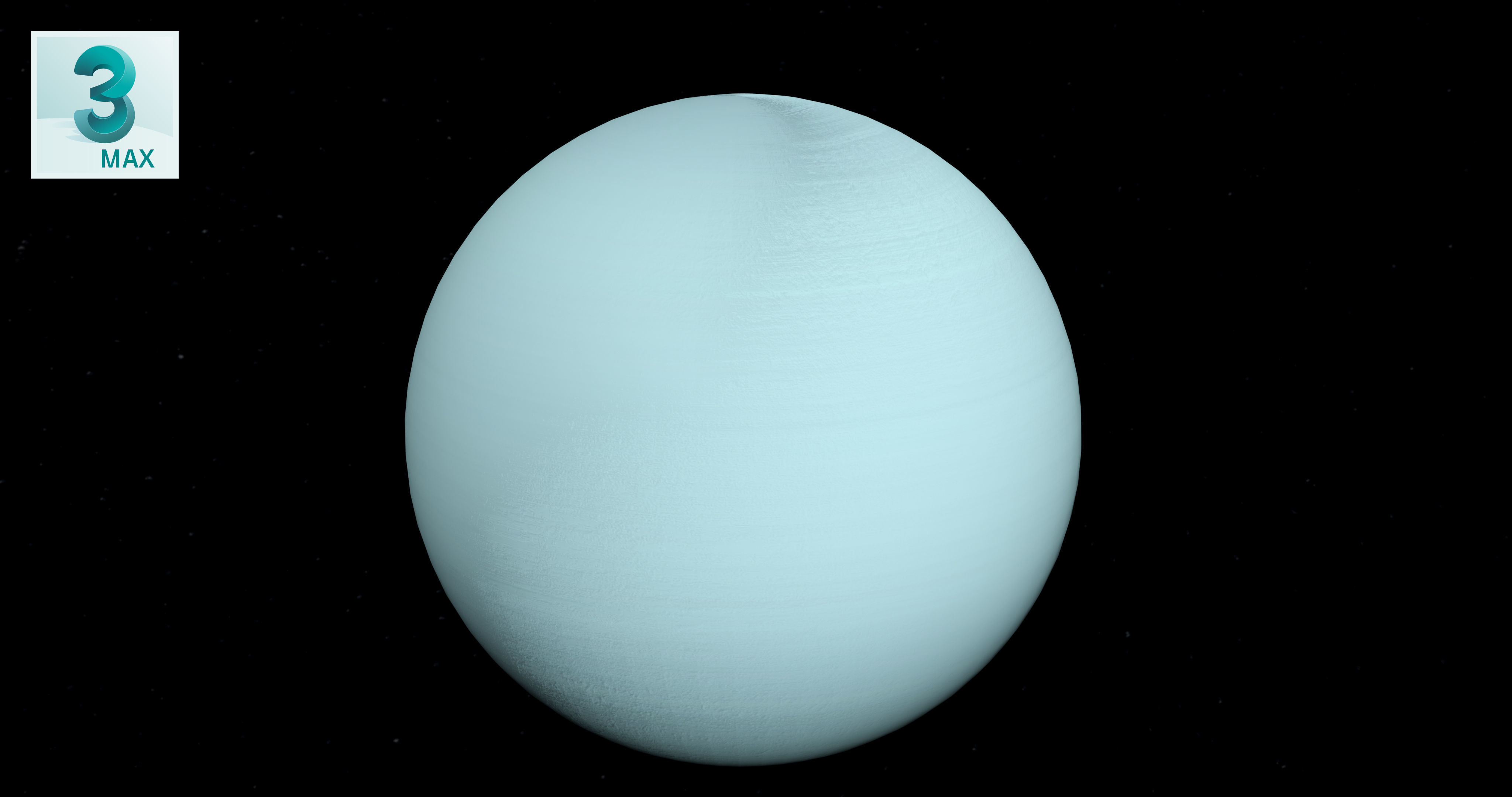 Uranus Planet Low-poly 3D model_2
