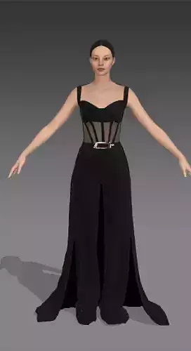 JUMPSUIT BLOUSE CORSET SKIRT TAIL MATTE