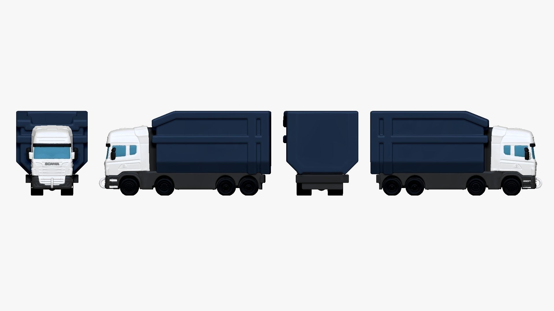 001121 toy truck 3d print ready 3D print model_3