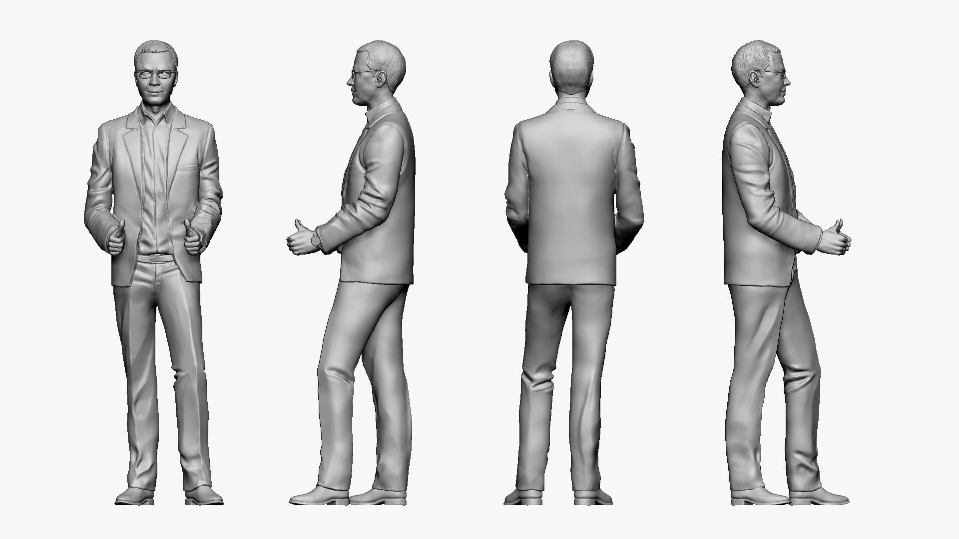 001130 man in blue open suit in glsses 3d print ready 3D print model_4