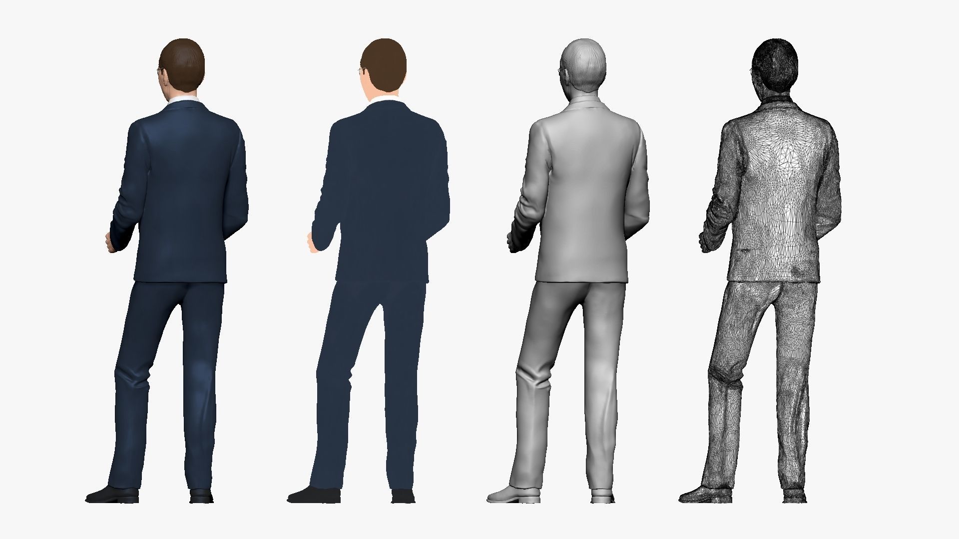 001130 man in blue open suit in glsses 3d print ready 3D print model_2