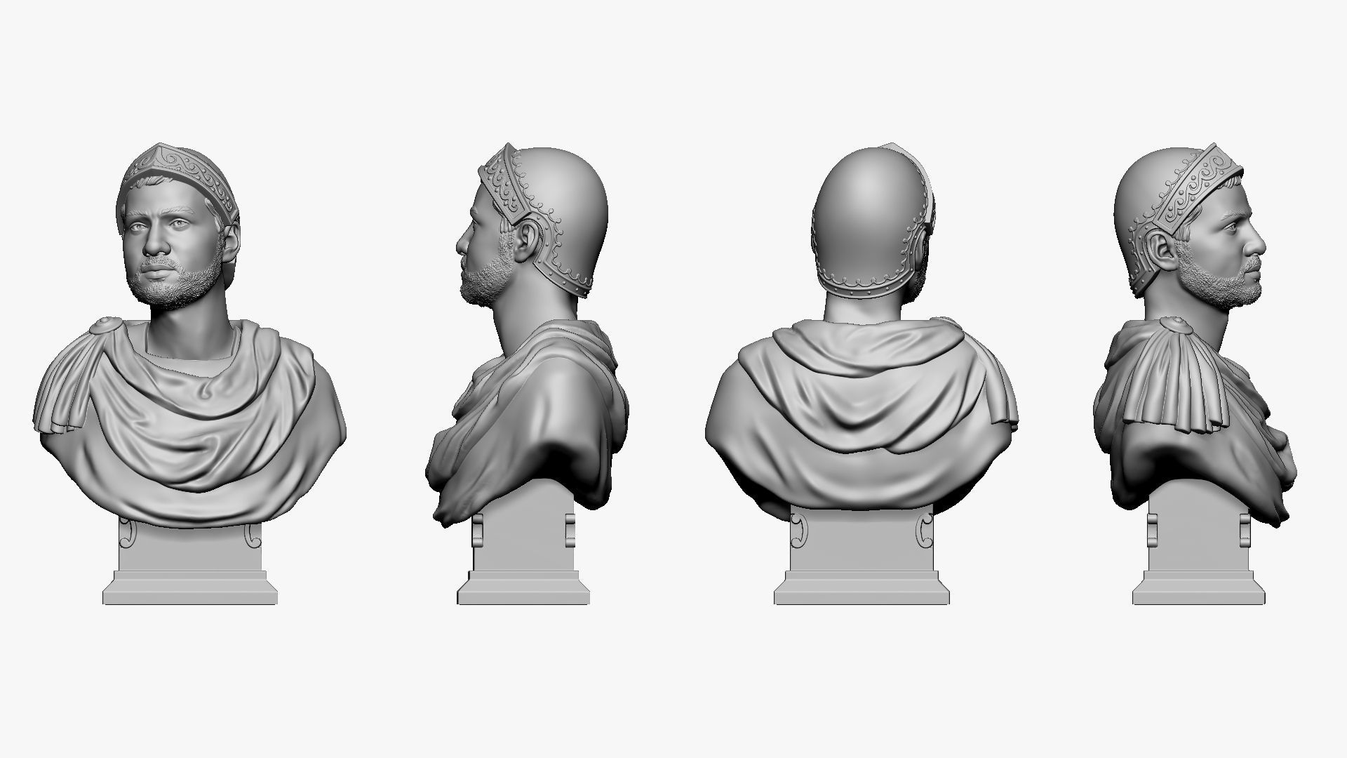 001131 bust of a roman 3D model_4