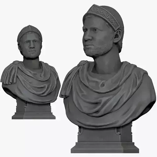 001131 bust of a roman 3d print ready