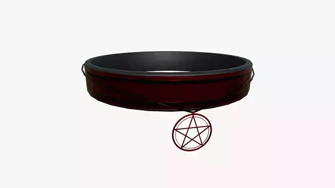Gothic Collar D07 Red - Character Fashion Design Low-poly 3D model