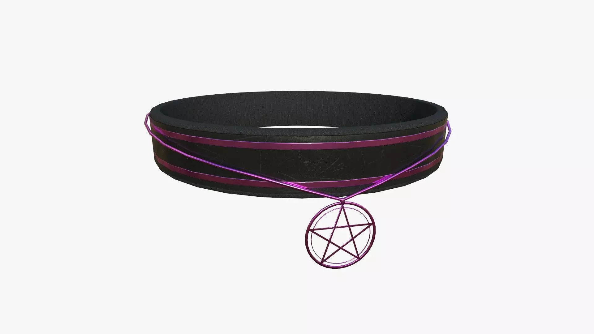 Gothic Collar D08 Pink - Character Fashion Design Low-poly 3D model