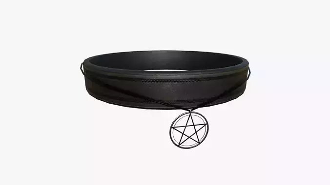 Gothic Collar D09 Steel - Character Fashion Design Low-poly 3D model