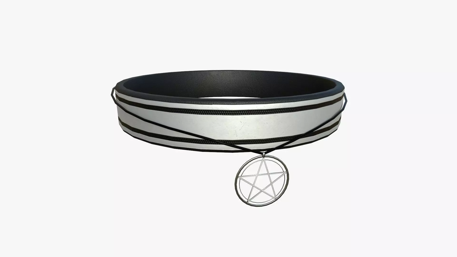 Gothic Collar D10 Bright Steel - Character Fashion Design Low-poly 3D model