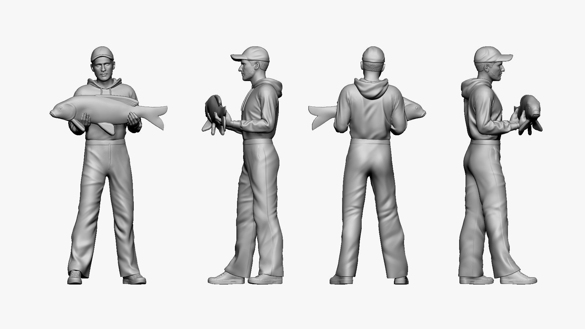 001145 fish hunter with loot 3D model_4