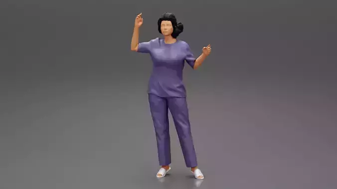 Young Woman Wearing T shirt and Pants