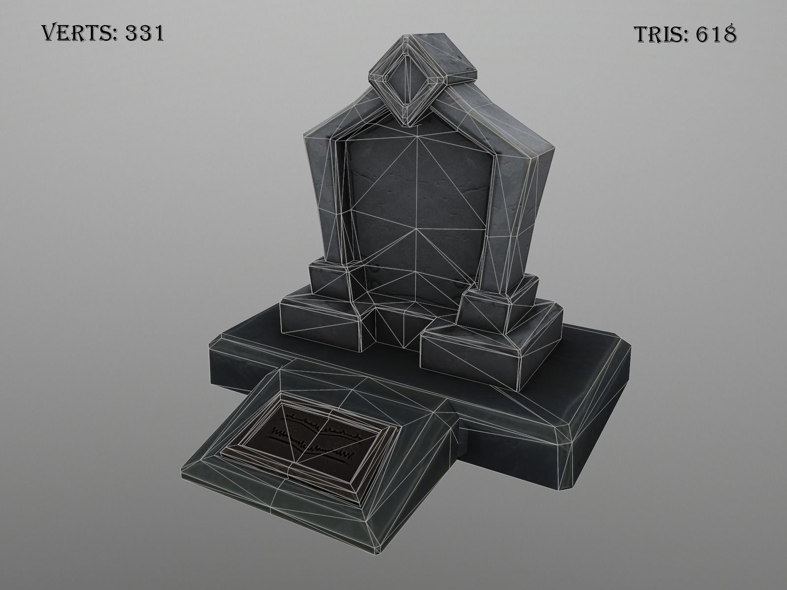 OLD CEMETERY ASSET PACK Low-poly 3D model_70