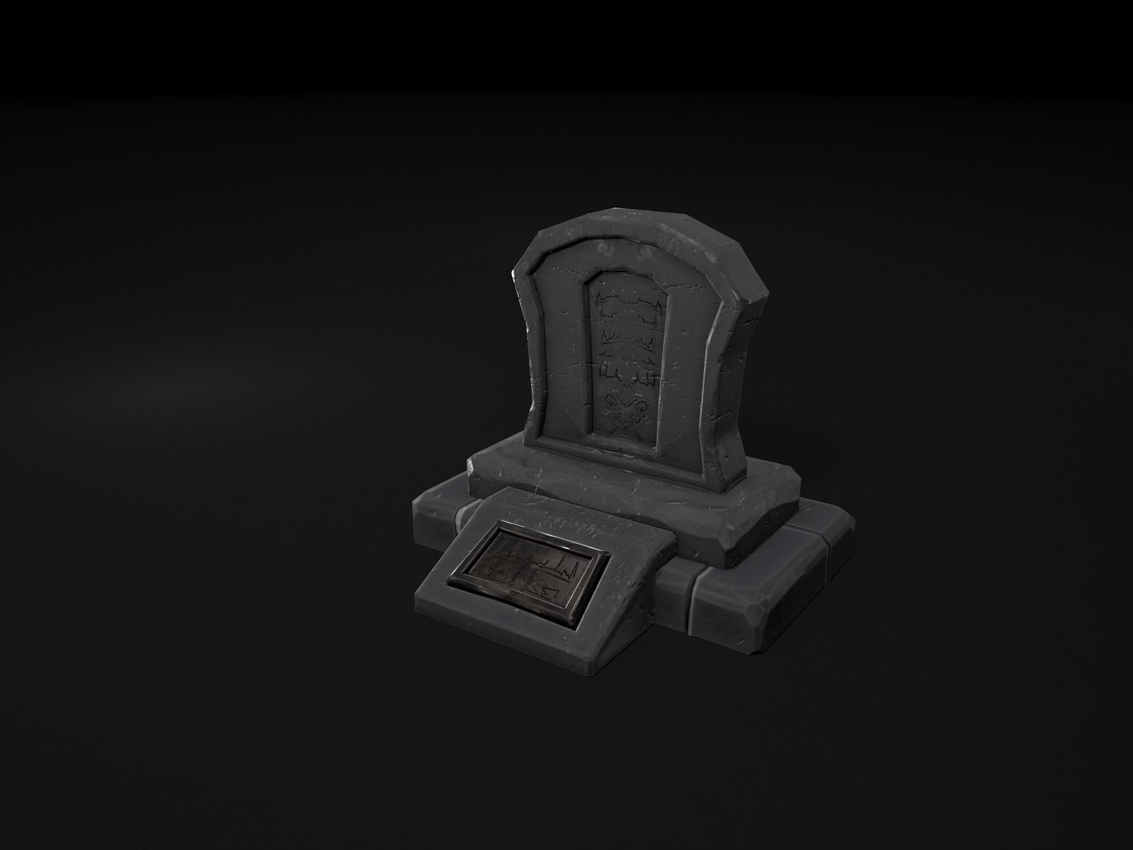 OLD CEMETERY ASSET PACK Low-poly 3D model_65