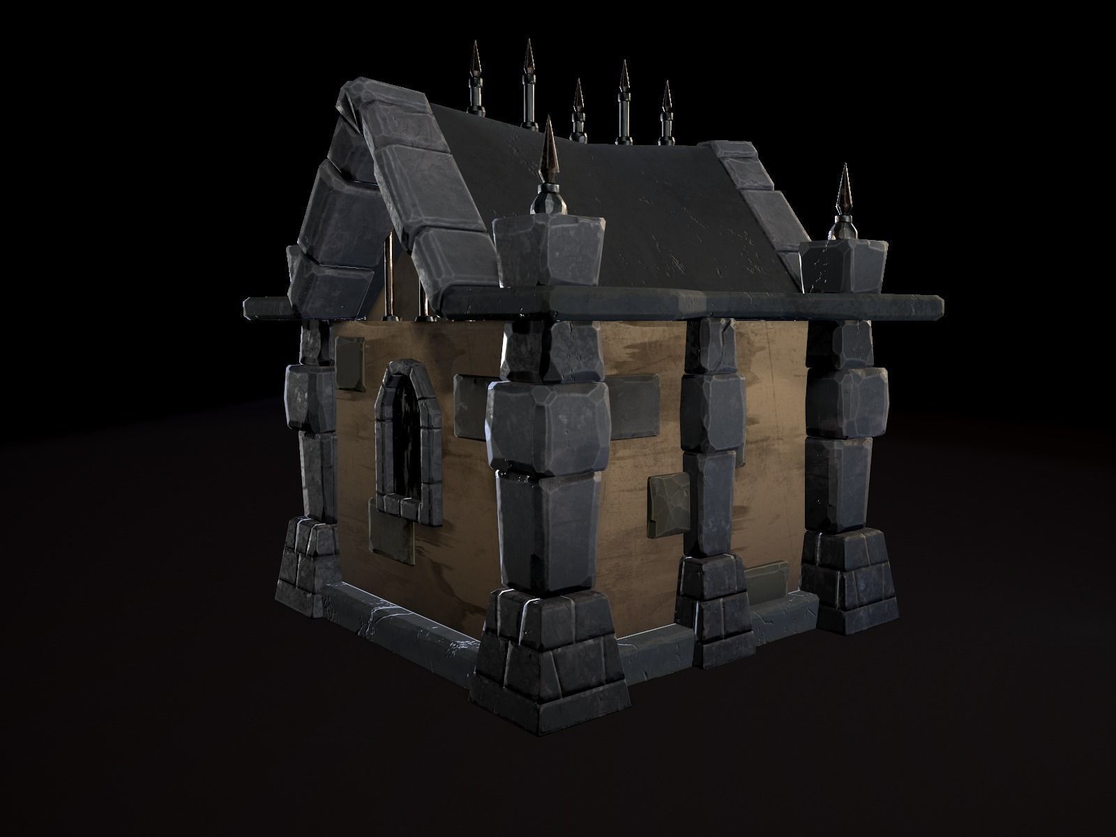 OLD CEMETERY ASSET PACK Low-poly 3D model_100