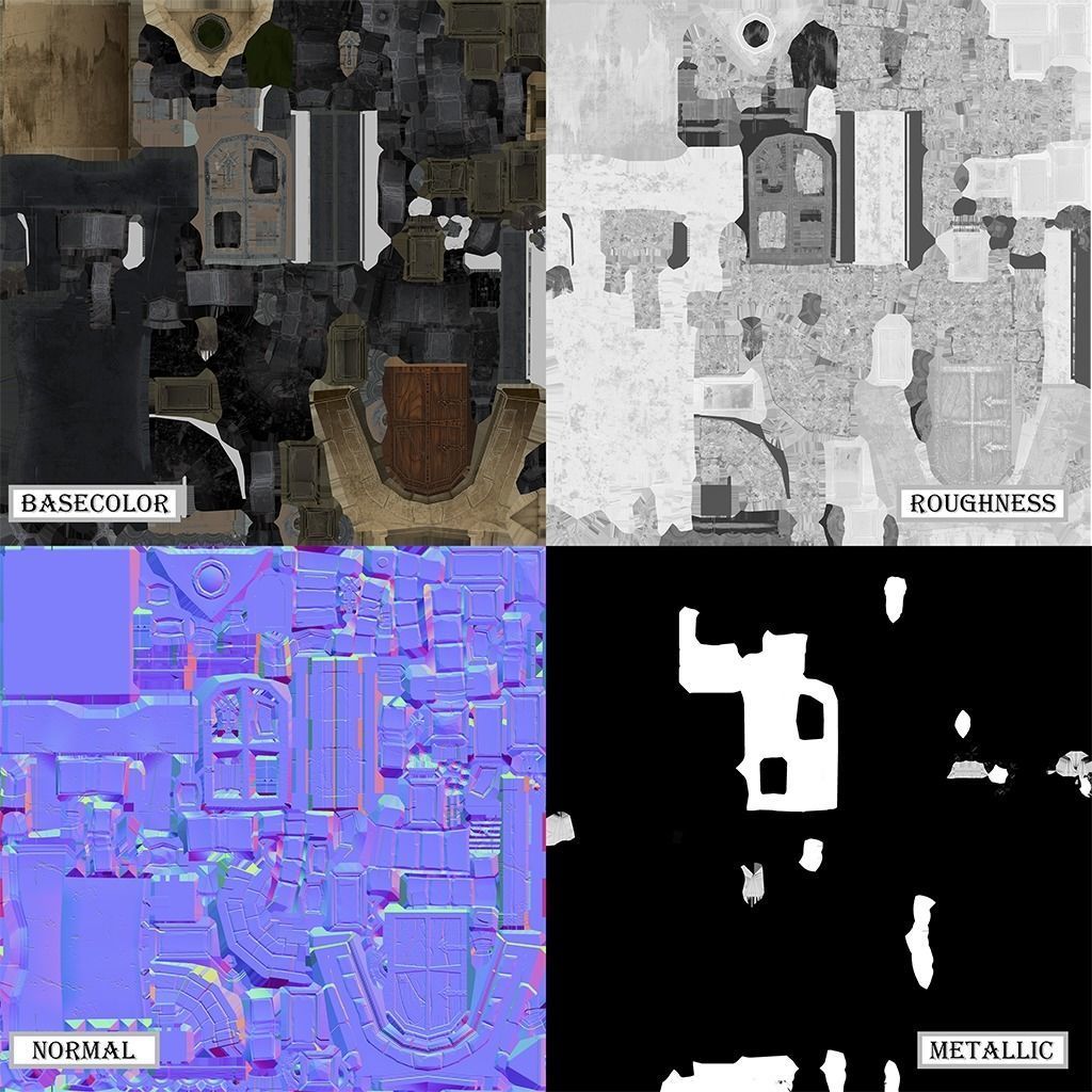 OLD CEMETERY ASSET PACK Low-poly 3D model_103