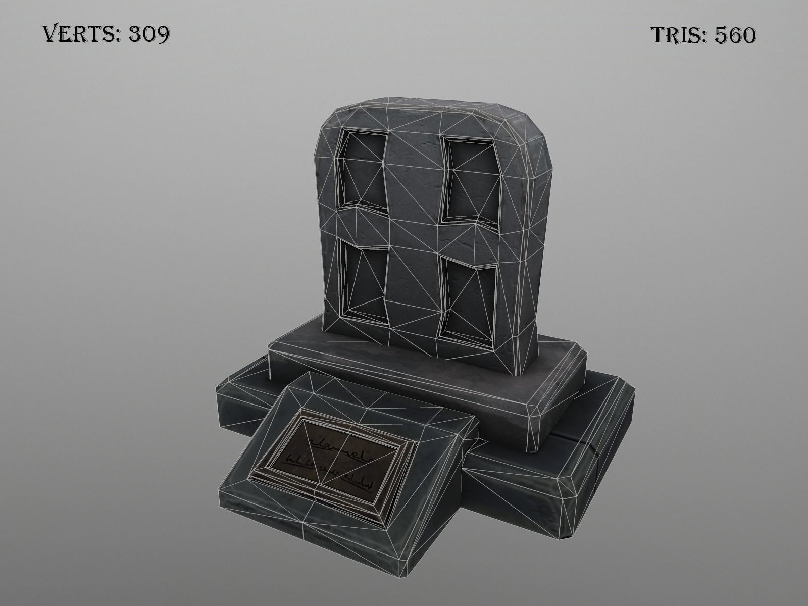 OLD CEMETERY ASSET PACK Low-poly 3D model_72