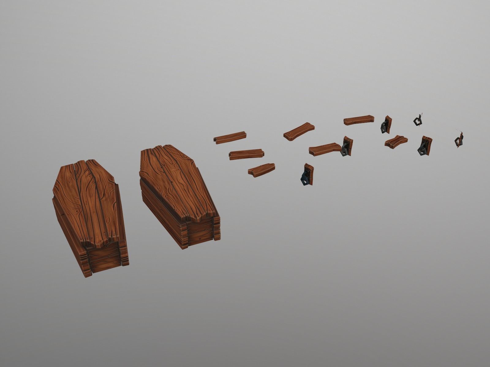 OLD CEMETERY ASSET PACK Low-poly 3D model_31