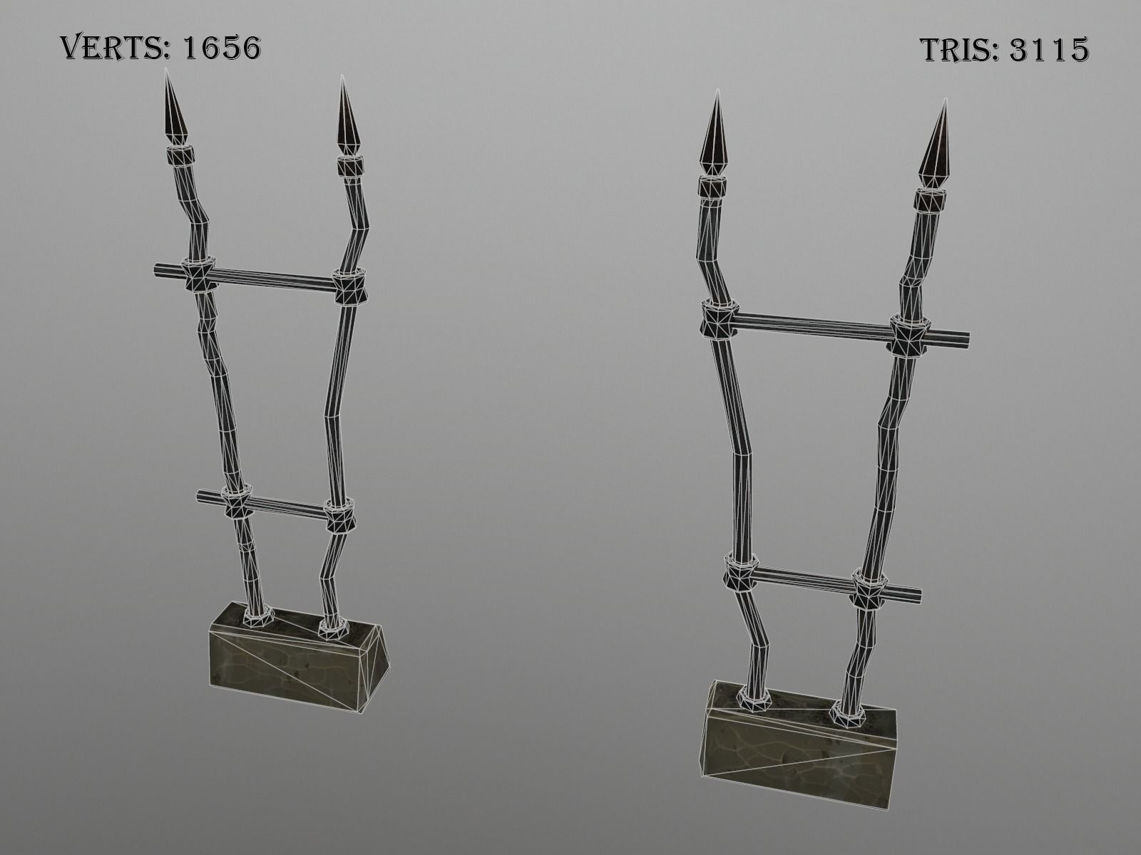 OLD CEMETERY ASSET PACK Low-poly 3D model_62