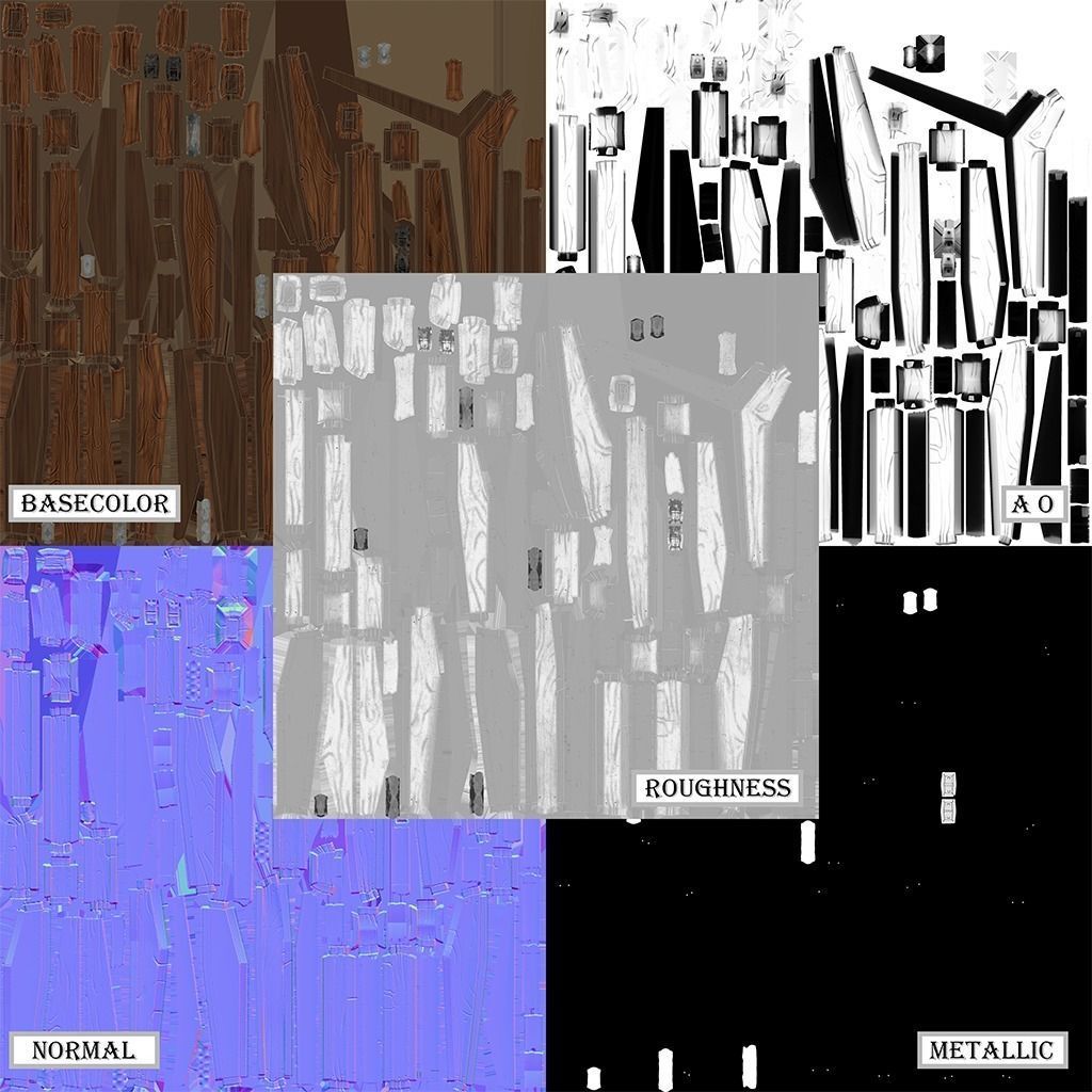 OLD CEMETERY ASSET PACK Low-poly 3D model_51