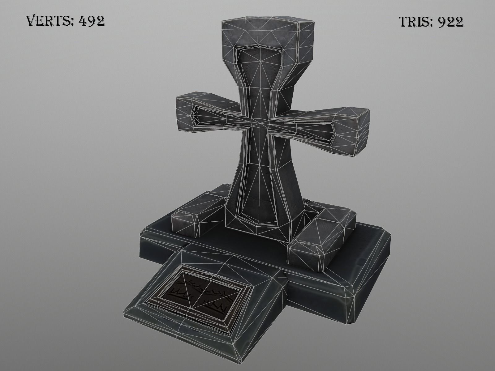 OLD CEMETERY ASSET PACK Low-poly 3D model_68