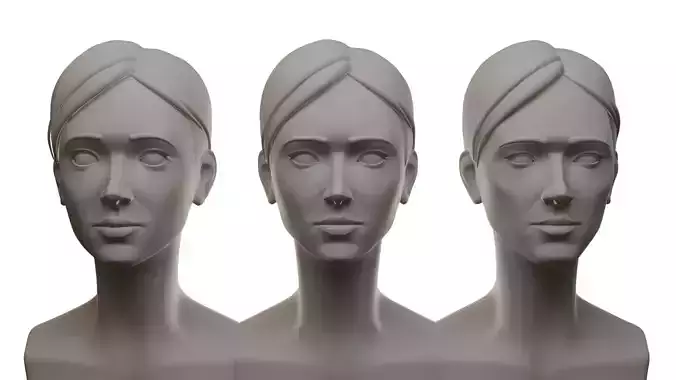 Stylized Girl Head