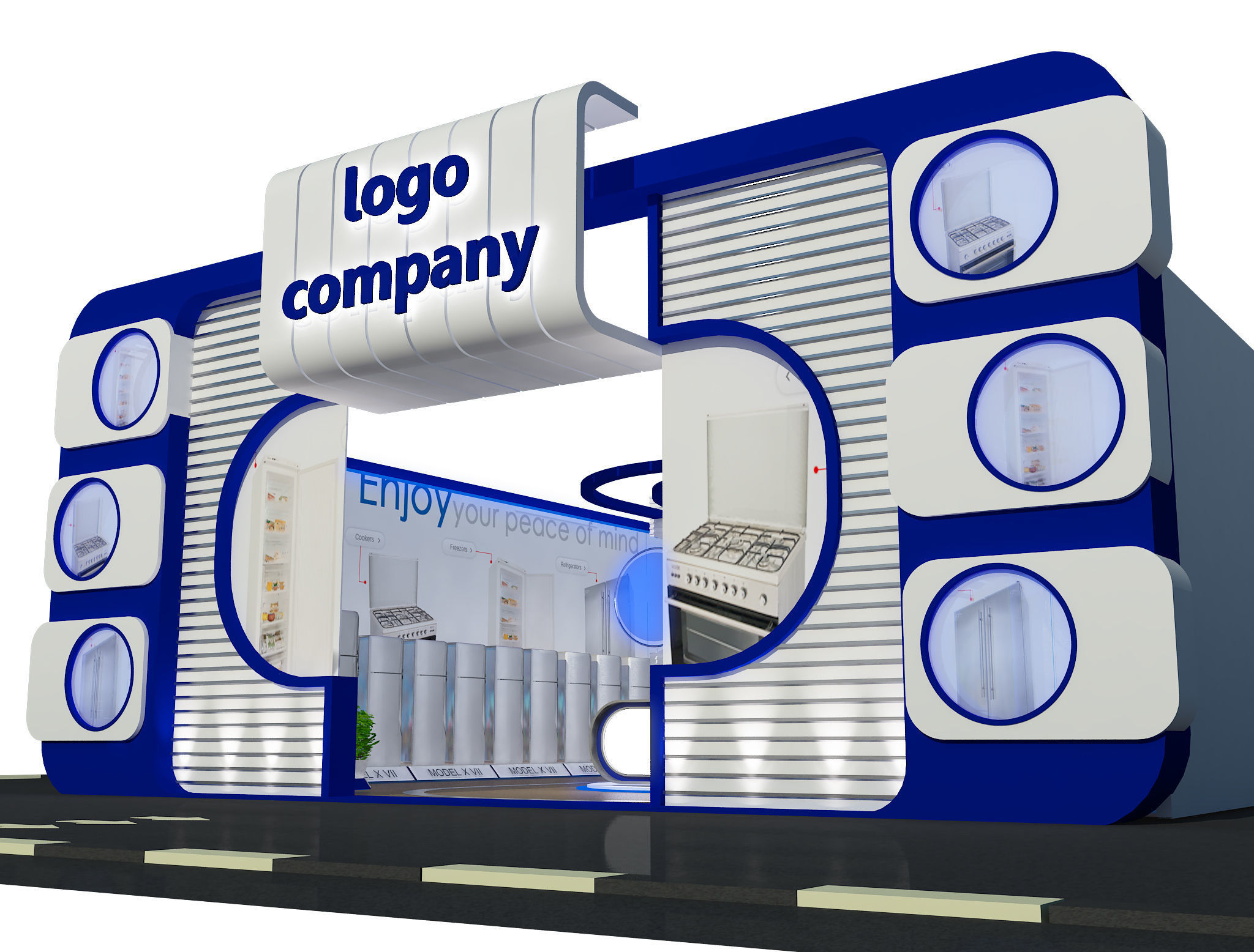  Exterior Design Tent Layout a67 3D model_2
