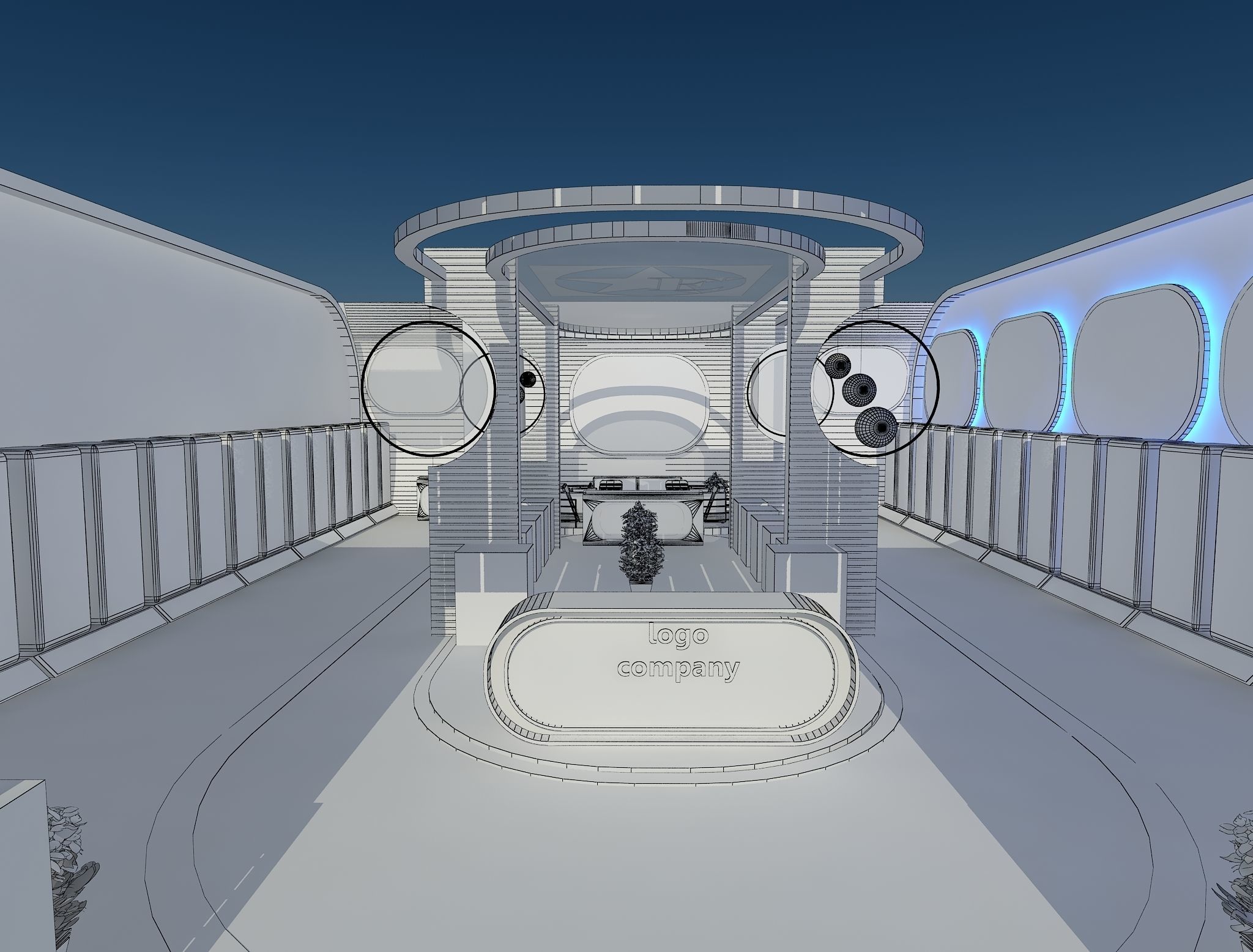  Exterior Design Tent Layout a67 3D model_19