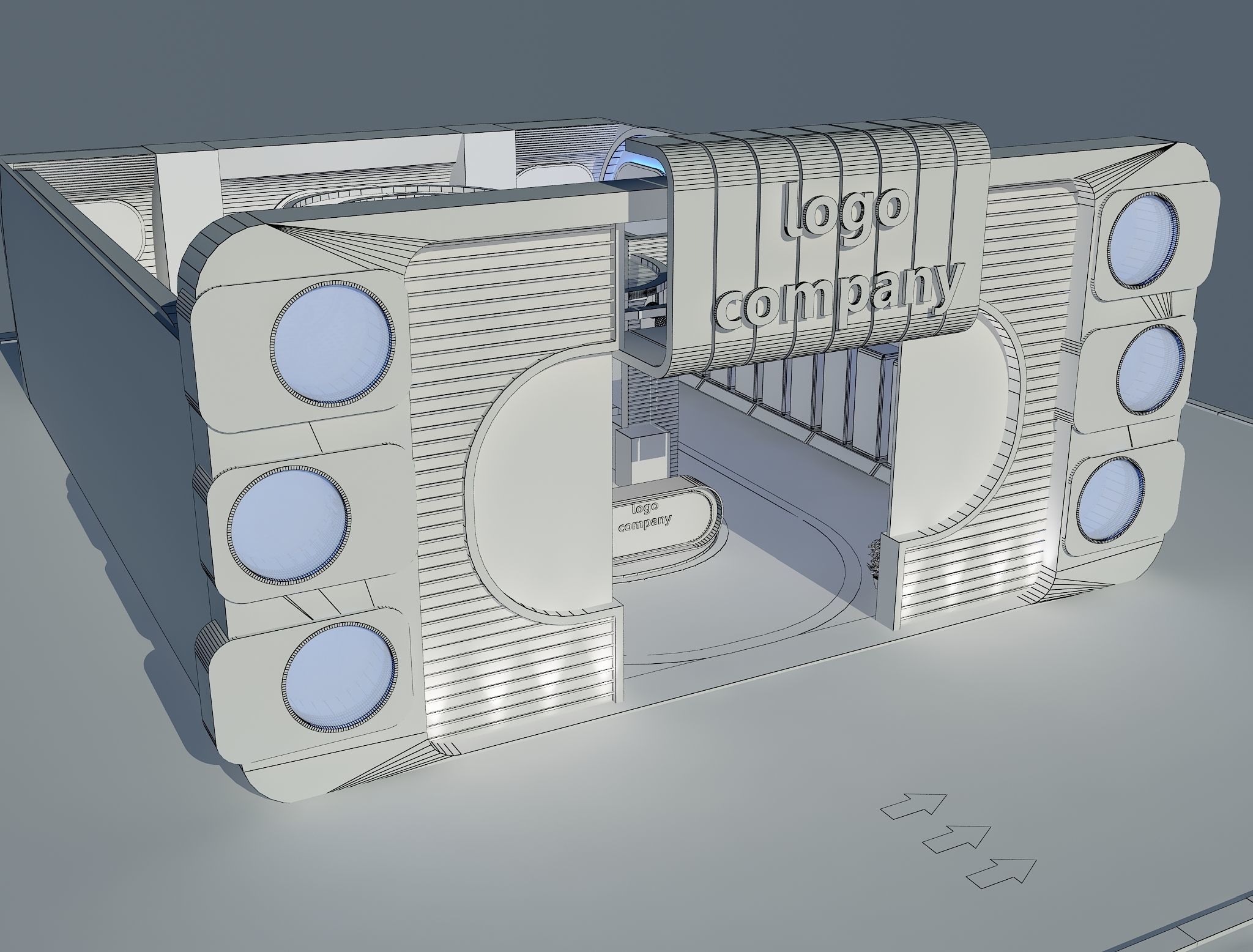  Exterior Design Tent Layout a67 3D model_1