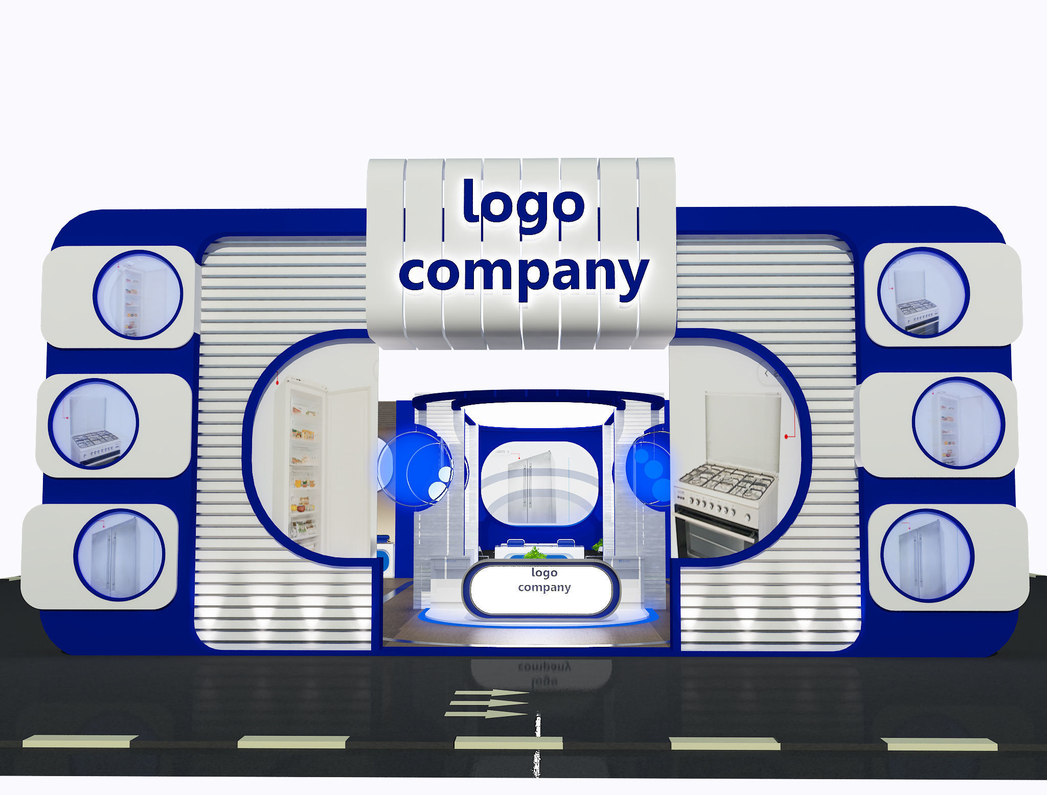  Exterior Design Tent Layout a67 3D model_4