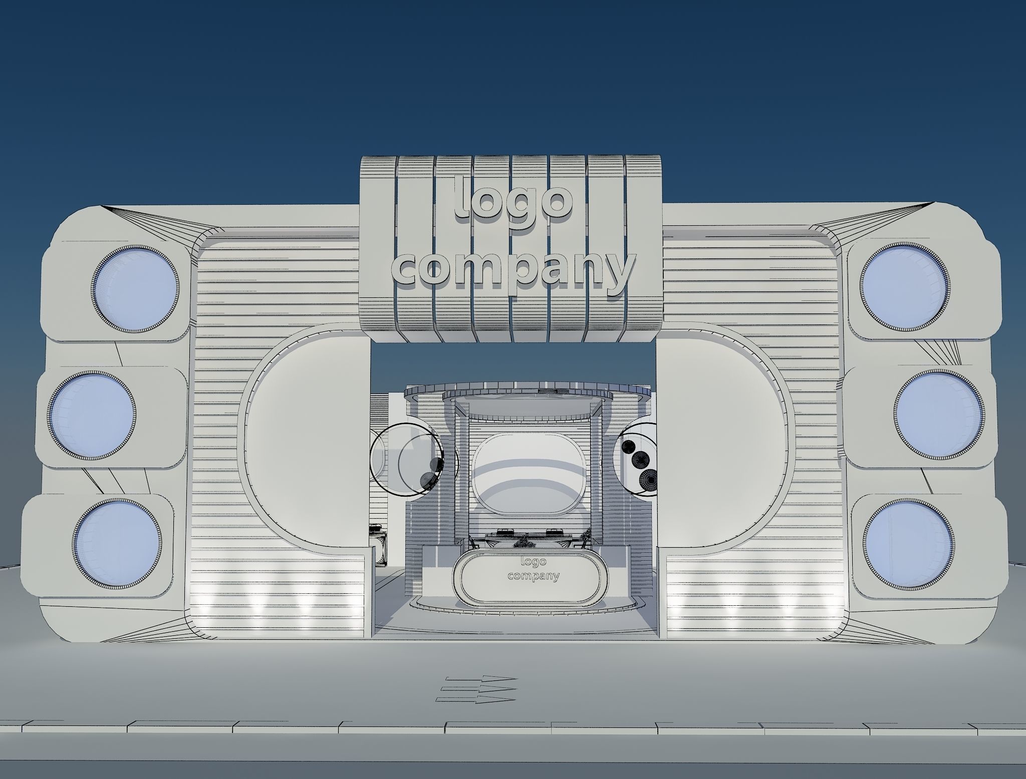 Exterior Design Tent Layout a67 3D model_5