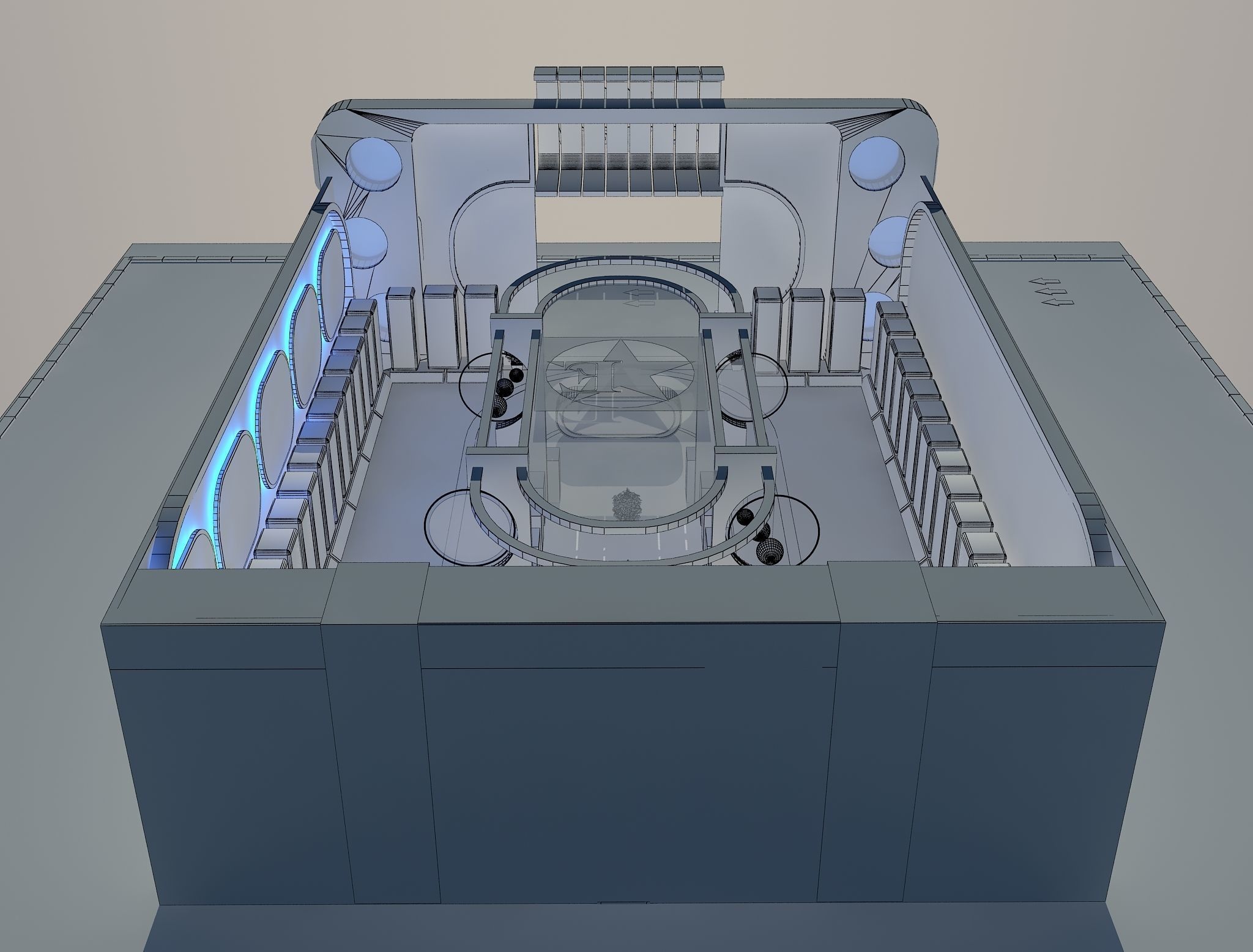  Exterior Design Tent Layout a67 3D model_9