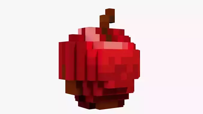 Minecraft Apple Low-poly 3D model