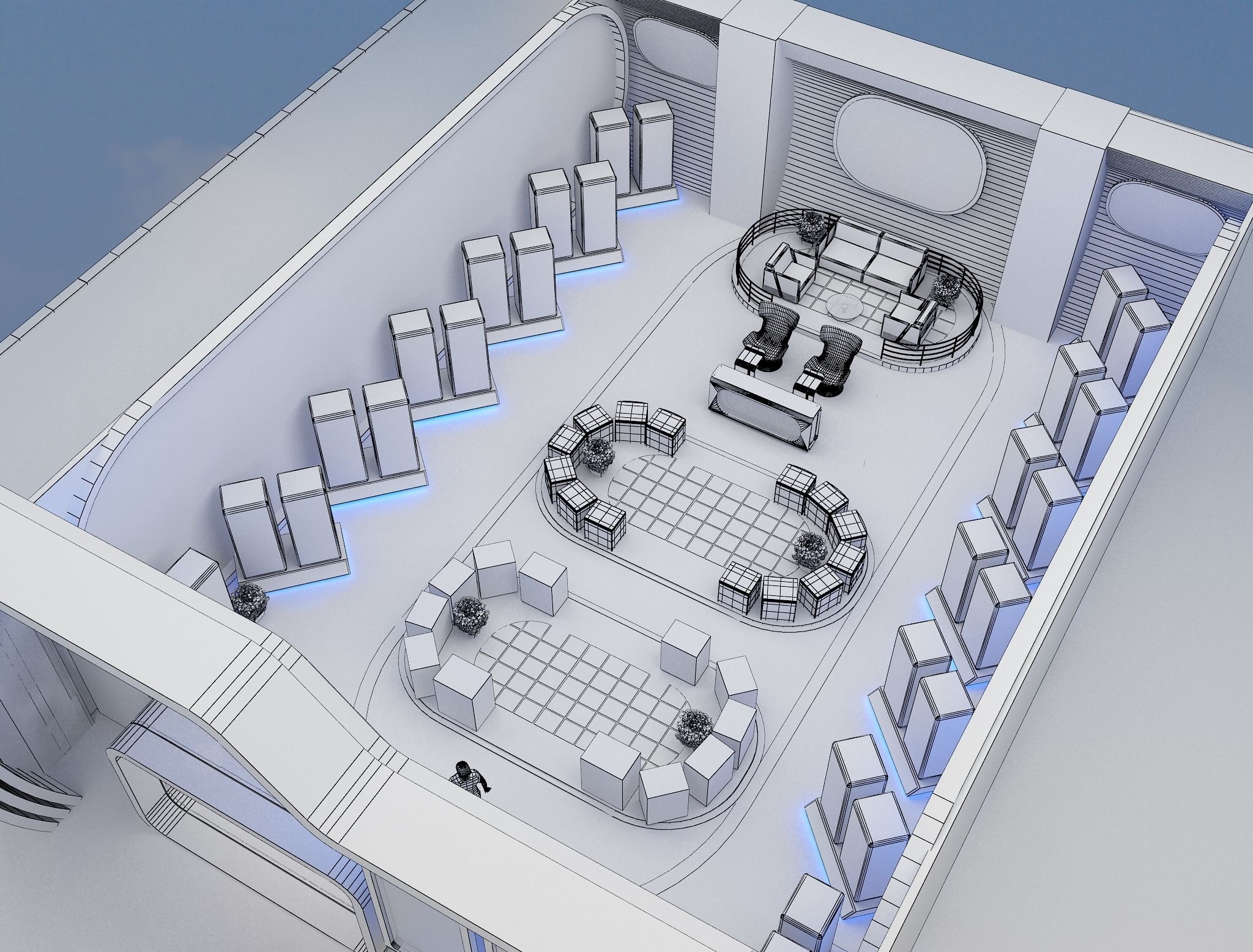 Exterior Design Tent Layout a68 3D model_15