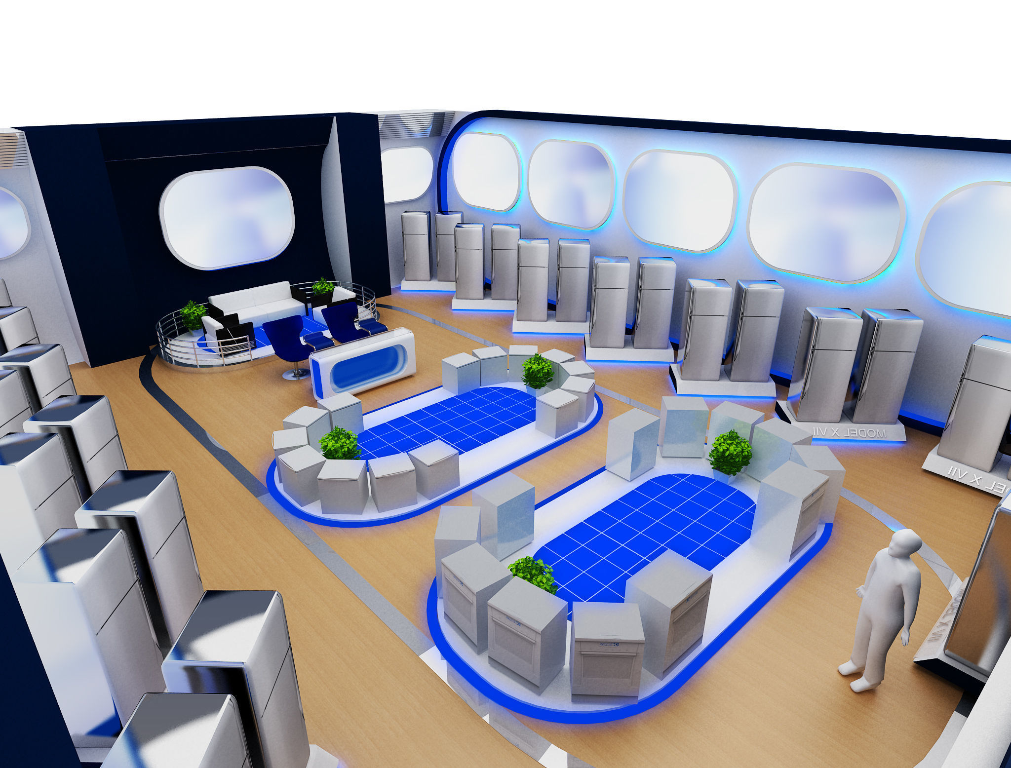 Exterior Design Tent Layout a68 3D model_8