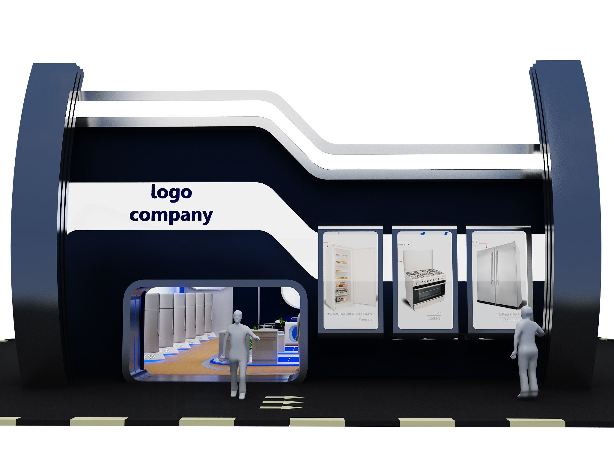 Exterior Design Tent Layout a68 3D model_2