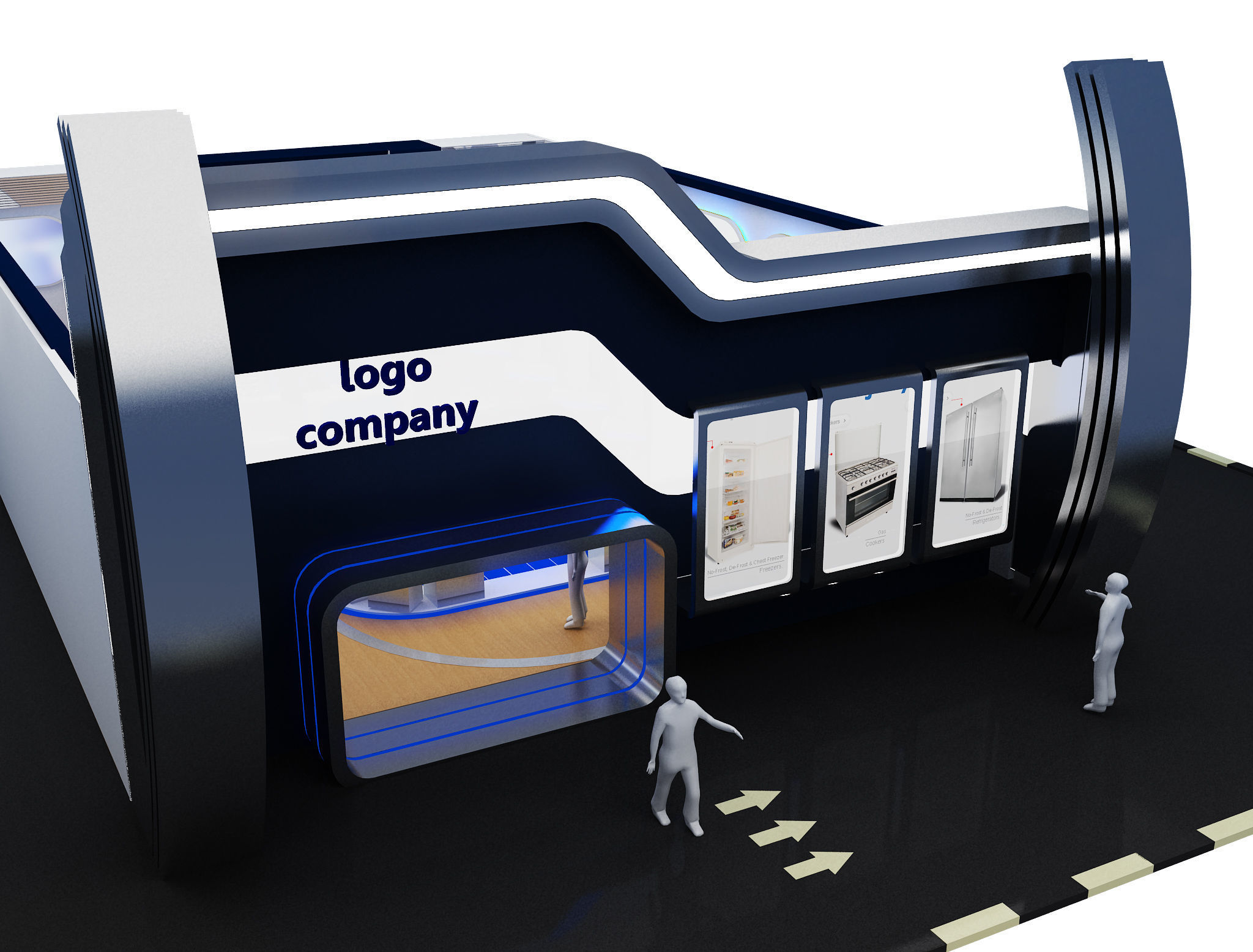 Exterior Design Tent Layout a68 3D model_4