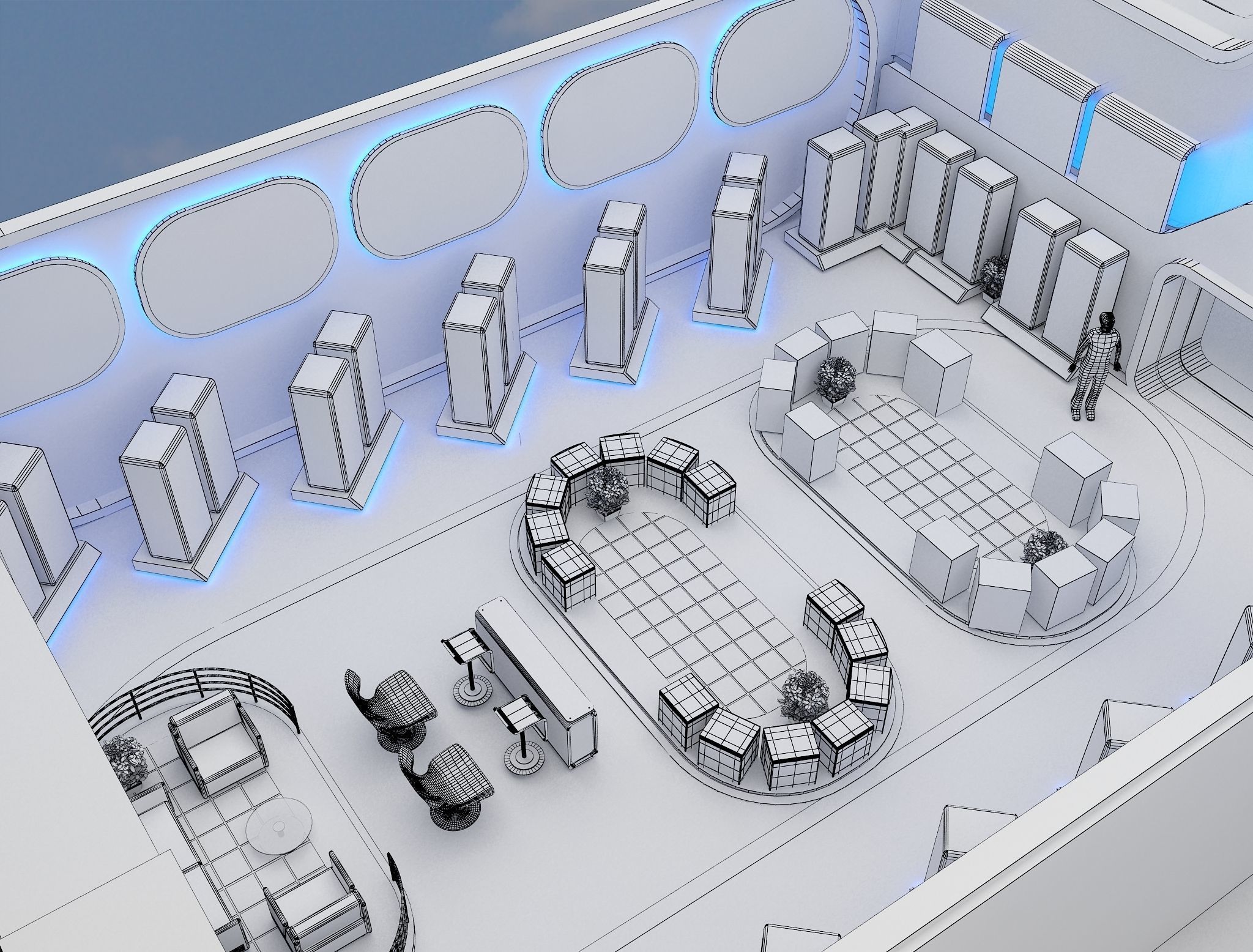 Exterior Design Tent Layout a68 3D model_13