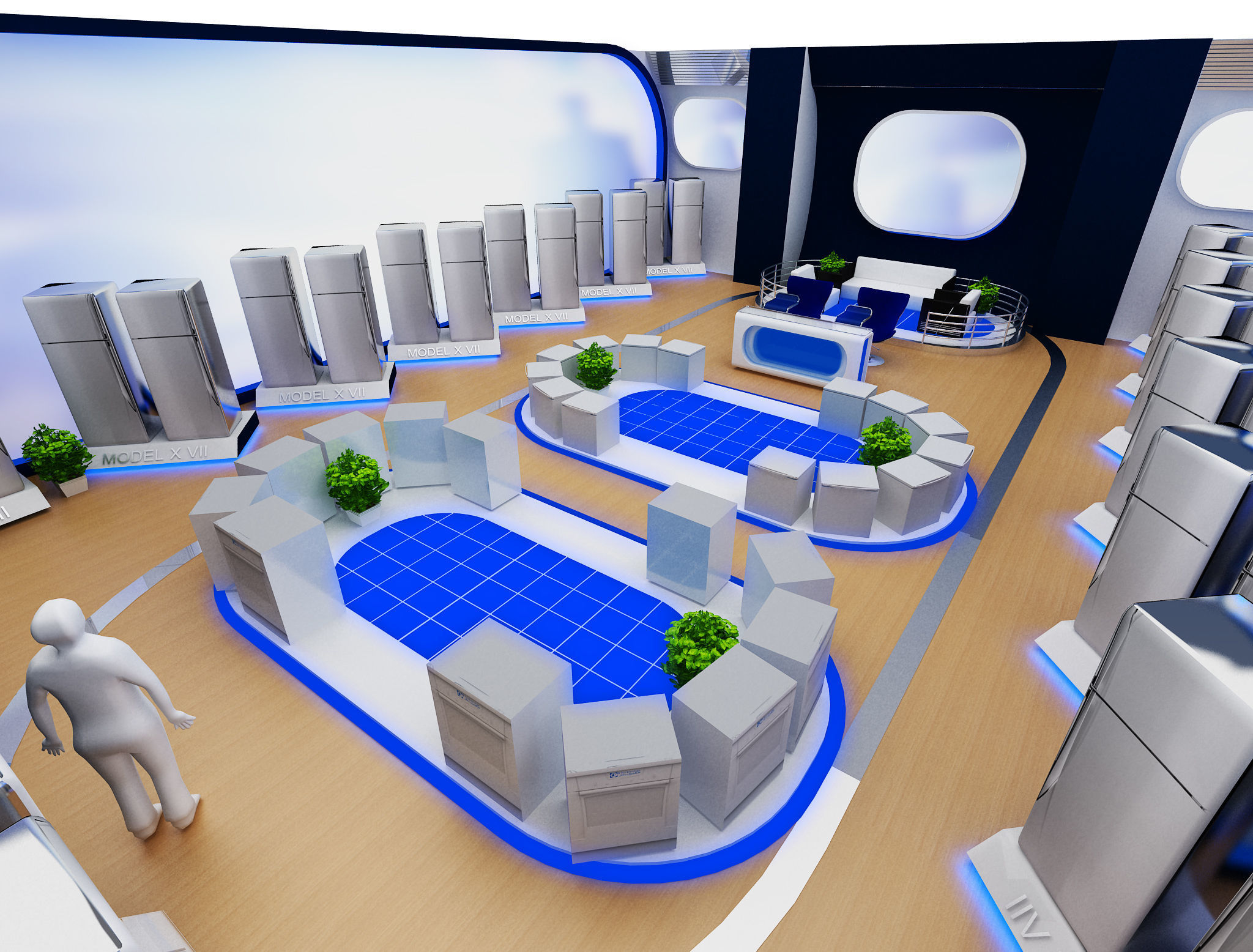 Exterior Design Tent Layout a68 3D model_6