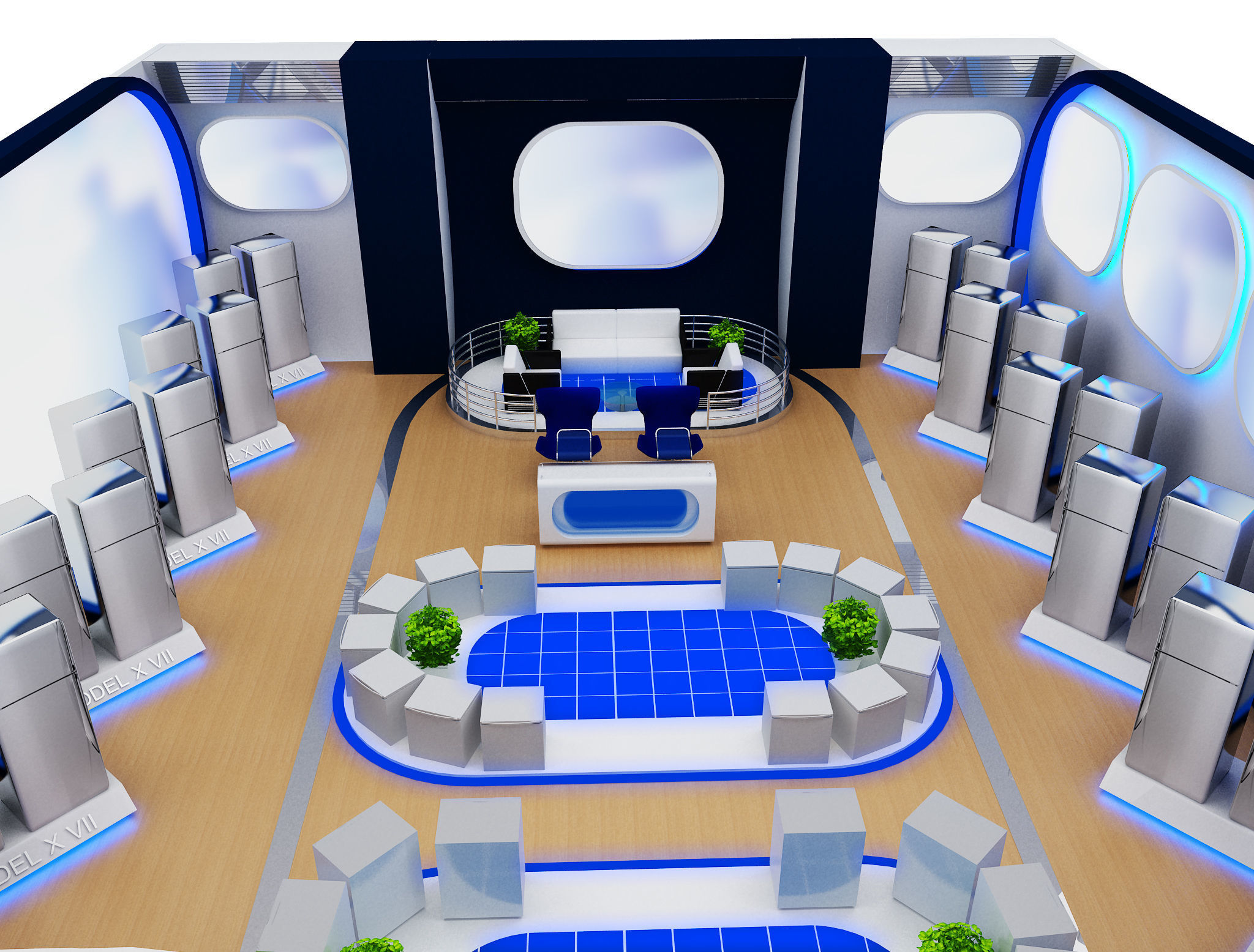 Exterior Design Tent Layout a68 3D model_16