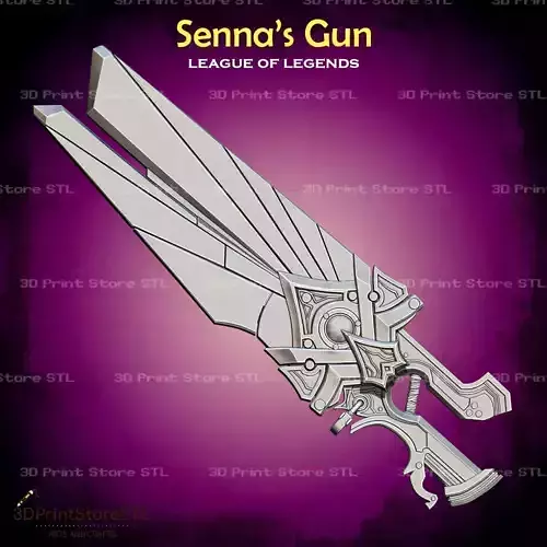 Sennas Gun Cosplay League of Legends - STL File 3D print model